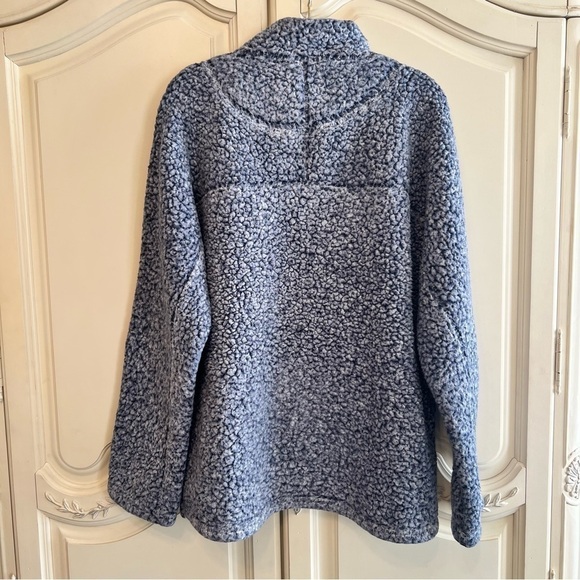 TRUE Grit The Original Frosty Tipped Pile 1/2 Zip Pullover in Blue - Picture 2 of 8